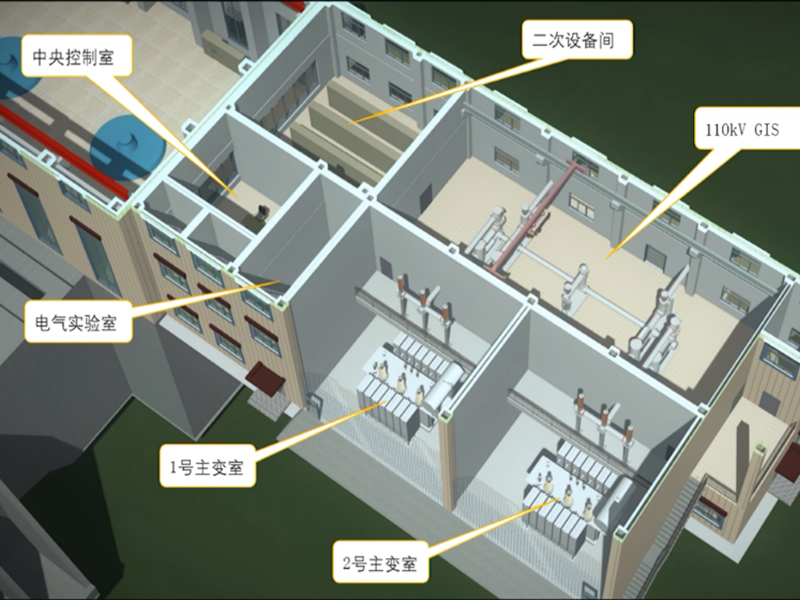 西藏湘河水利枢纽工程2-基于设备模型的基本参数，设备包含的各部分构件，整体组装后再进行其他属性的添加（如电压等级、类型、单位等）。之后可以通过设备布置，测试参数化设置是否有效